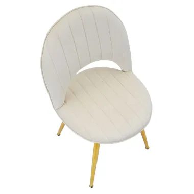 Krzesło FLEX Kremowe 52 48 78 cm Zestaw 2 szt.